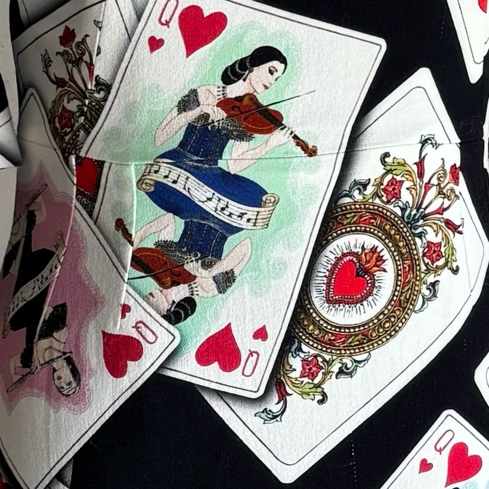 Dolce & Gabbana Playing Cards Dress - Queen of Hearts print Mini - Picture 10 of 16